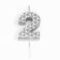 Candle in the cake on the skewer "Sot", the number is 2, 7 cm, silver