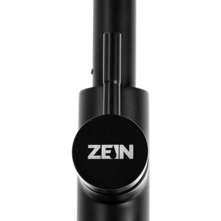 Kitchen mixer Zein Z2571, stainless steel, with a sliding watering can, 2 modes, black-6