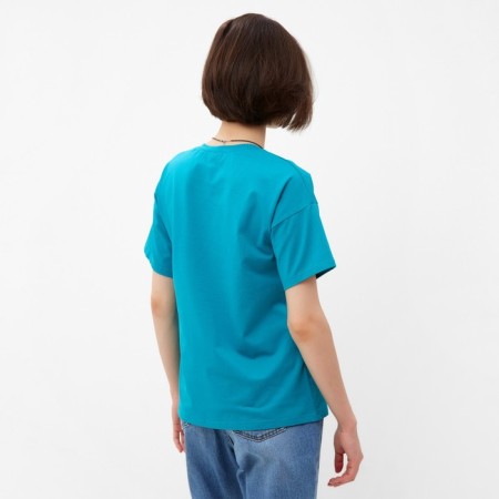 Women's T-shirt Minaku "Fuck" Blue color, river 44-5