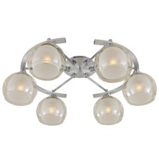 Suite chandelier 6x75W E27 aluminum, chrome 60x48x21cm
