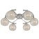 Suite chandelier 6x75W E27 aluminum, chrome 60x48x21cm