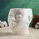 Figure pot "Girl's head" white, 16x14x16cm