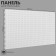 Rack panel, 35 × 90 cm, perforated, step 2.5 cm, white color