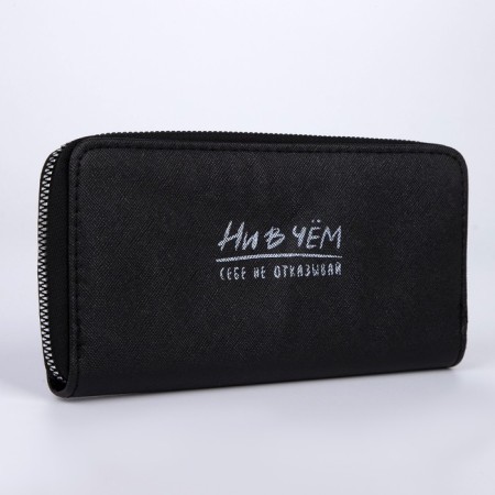 Women's wallet, 3 lightning departments, black color-2