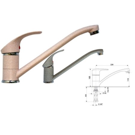 Kitchen mixer Ulgran U004-331, white color-1