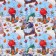New Year. Packaging paper, 70x100 cm, cold heart