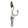 Hook furniture tundra TKO019, one -rod, bronze