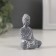 Polystone souvenir "Buddha in the lotus position" Gray 2.5x4x6 cm