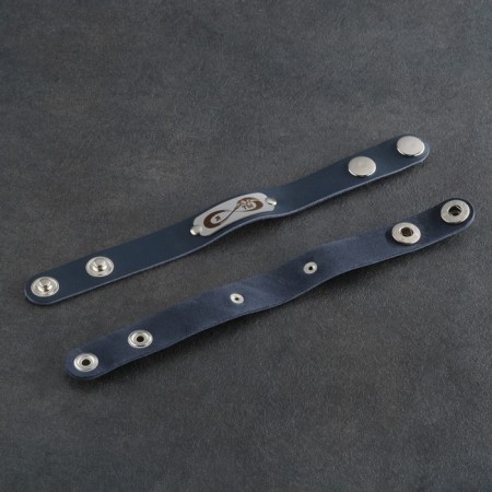 Paired bracelets "you and me", genuine leather, steel-5