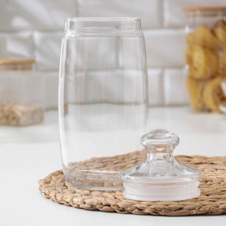 Bank for bulk products glass cesni, 1.5 l, with a lid-2