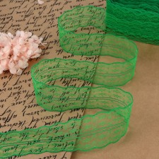 Capricon lace, 45 mm × 10 ± 1 m, green color