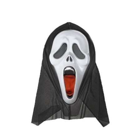 Carnival mask "Scream", with a tongue