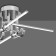 Ceiling chandelier Mantra Cinto, Led, 2250lm, 3000k, 290 mm, chromium color