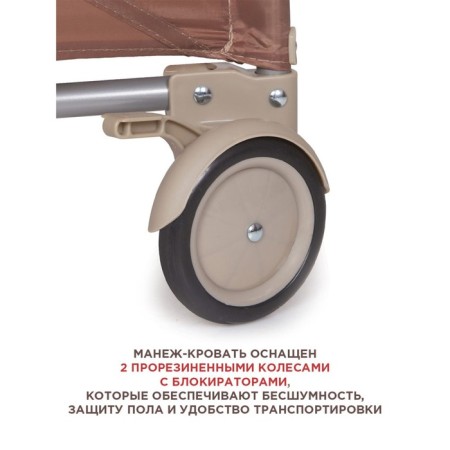 Arena playing children's playpen, brown color-4