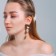 Earrings with pearls "Hermione", white color in gold