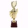 Cup 014, award figure, gold, plastic stand, 32.5 × 16 × 8.5 cm.