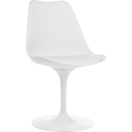 Tulip metal chair metal/plastic, white/white 49.5x52x83 cm-1