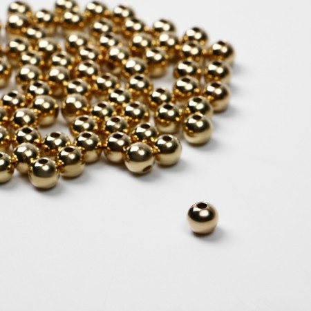 Bead "hematite" d = 6 mm, (set 10 g), color gold-1