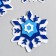 Decor for the creativity of the felt "Carved snowflake" 7x7 cm