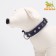 Collar combined leather/tarpaulin, dimensionless, 56 x 2.5 cm, Osh 25-51 cm, blue