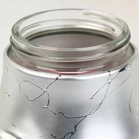A set of glass cans for bulk products “Marble”, 850 ml, 11.5 × 14.5 cm, 3 pcs, silver color-4