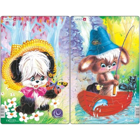 Larsen puzzle “Cute animals 2”, 14 elements, mix