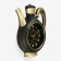 Wall -wall clocks for the kitchen "Teaker", silent, 26.5 x 24 cm, black with gold, aa