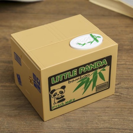 Piacum Panda "Panda, hiding coins" from 2aa sound 9.5x12x10 cm-1