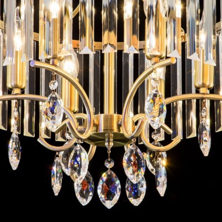 Suspended chandelier Citilux "Inga" CL335163, 48x48x120 cm, 6x60W, E14, brown color-10