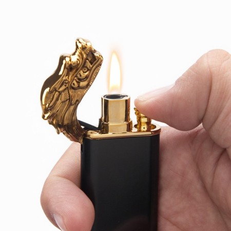 Gas lighter "Dragon", Piezo, 1. x 3 x 7.4 cm-3