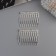 Hair crest "Medea", set 2 pcs., Classic thread, 5 × 4 cm, silver