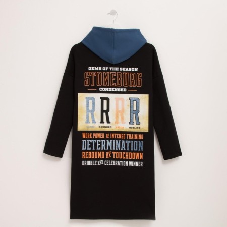 Feminine sweatshirt, black color/indigo size 46-7