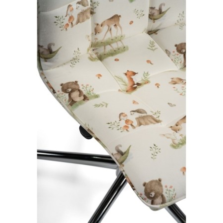 Computer chair of quadro s40-15 metal/fabric, chrome/white 42x57x86 cm-7