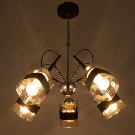 Svetogor chandelier "Morning" 5x60W E27 black-2