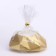Candle "Heart. Marble" in a candlestick of gypsum with faces, 8x7.5x2.5cm, gold