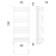 Water towel Terminus "Standard" P20, 500x800 mm, lower connection, chromium