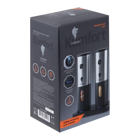 A set of electric mills Leonord Le-1732/2, automatic, metal/plastic, from the battery-4