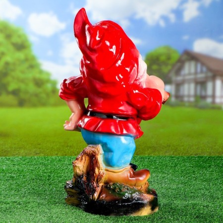 Garden figure "Gnome with a middle shovel" 25 × 29 × 54cm-4