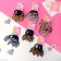 Hair gum "Funny ears" (set 4 pcs) Africa, 4 cm, mix