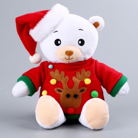 Soft toy "Bear Lappy" New Year, in a red jacket