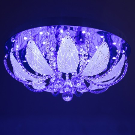 Svetogor chandelier "Drops" 5x60W E27 LED lighting chrome 50x50cm-6