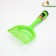 A scoop for cleaning a cat with a container for bags of 26 x 6 x 5 cm, green