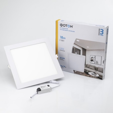 LED lamp built-in square "photon" CLI-18W2700K-S-1