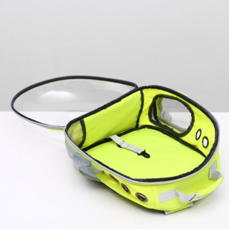 Backpack for carrying animals, transparent, 31 x 28 x 42 cm, yellow-9