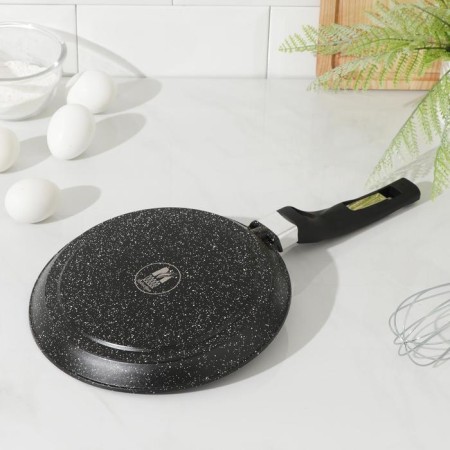 Pancake pan “granite Black” Induction Pro, D = 22 cm, plastic handle, anti -stick coating, black color-4