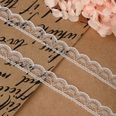 Capricon lace, 13 mm × 10 ± 1 m, white color-1