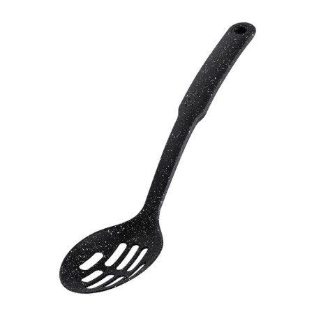 Spoon Regent Inox Punto Nero, with slots, 30x7 cm