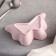 Ceramic "Butterfly" dish, 11 × 7.5 × 3 cm, pink color