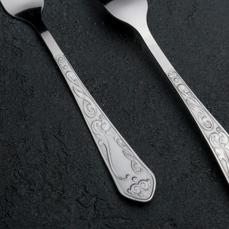 Dining room "Elegy", h = 20 cm, thickness 1.5 mm, silver color-1