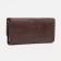 Women's wallet on the button, brown color